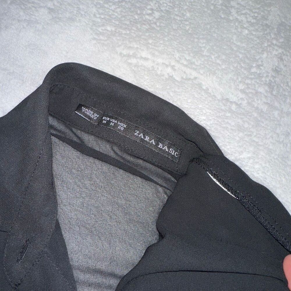 Zara Basic Women’s Medium Button Down Collared Ch… - image 8